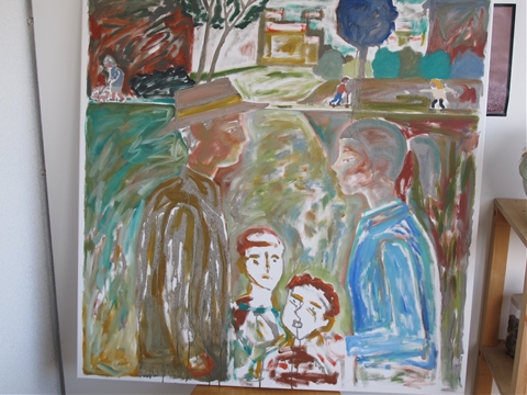 Begegnung auf dem Trotoir